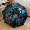 1 шт. Зонт с узором «Паутина» Автоматическое открытие и закрытие, Зонт высокого качества, Идеальный подарок для нее 234
