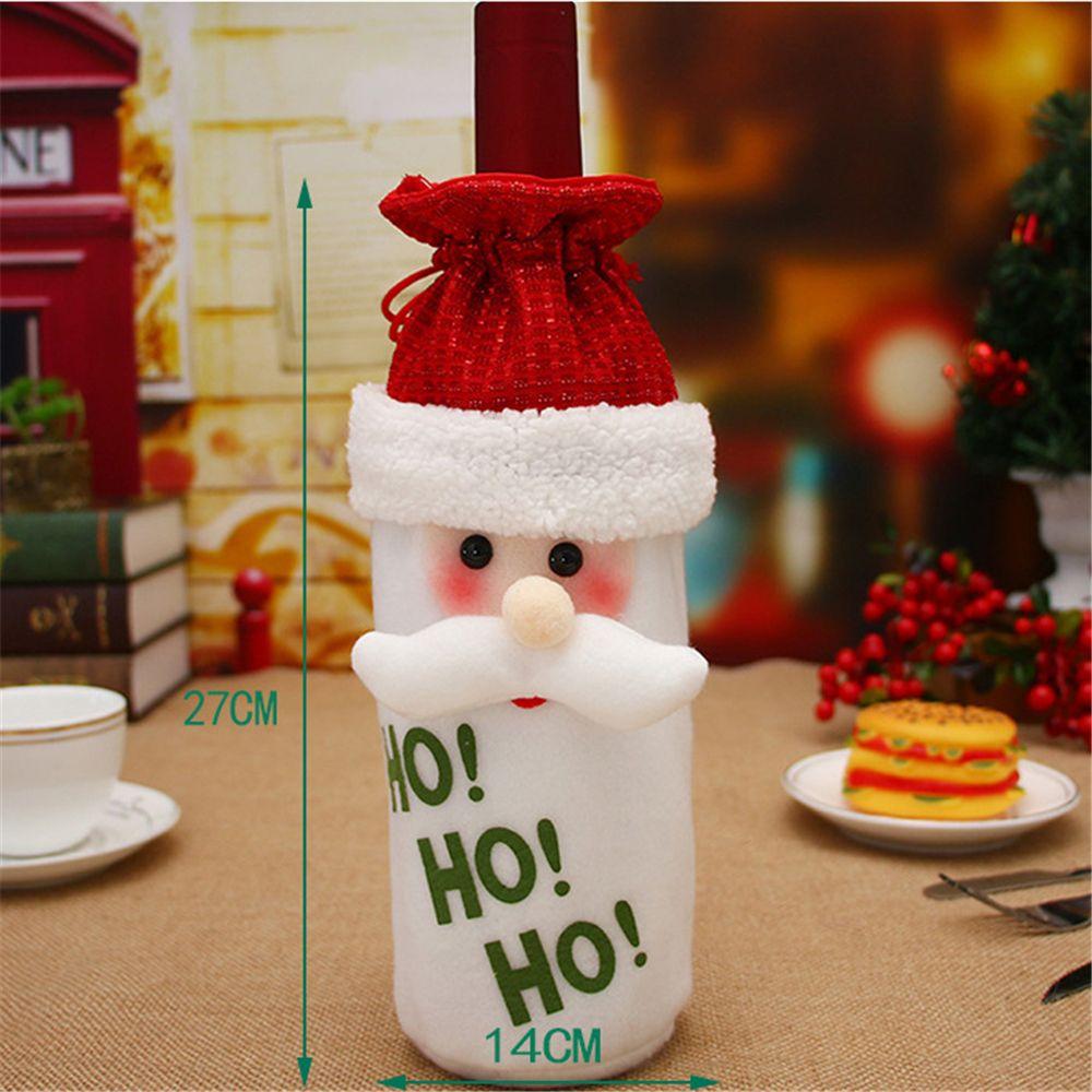 Colorful Snowman Santa Claus Champagne Package Dinner Table Decor Christmas Wine Bottle Cover Bag