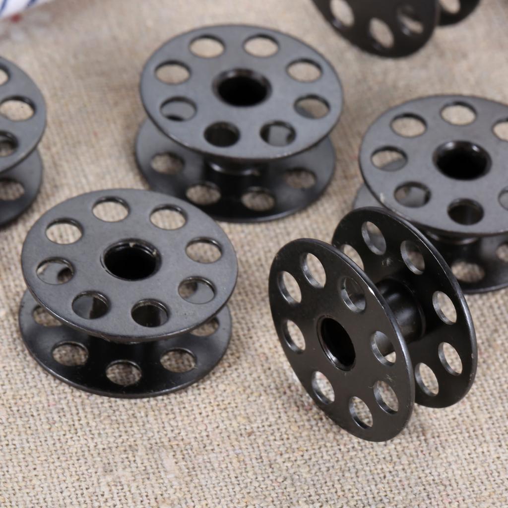 10 шт./лот, шпульки для промышленной швейной машины, одноигольная машинная лапка, размер M, твердосплавная сталь 25 мм, черный прочный швейный аксессуар