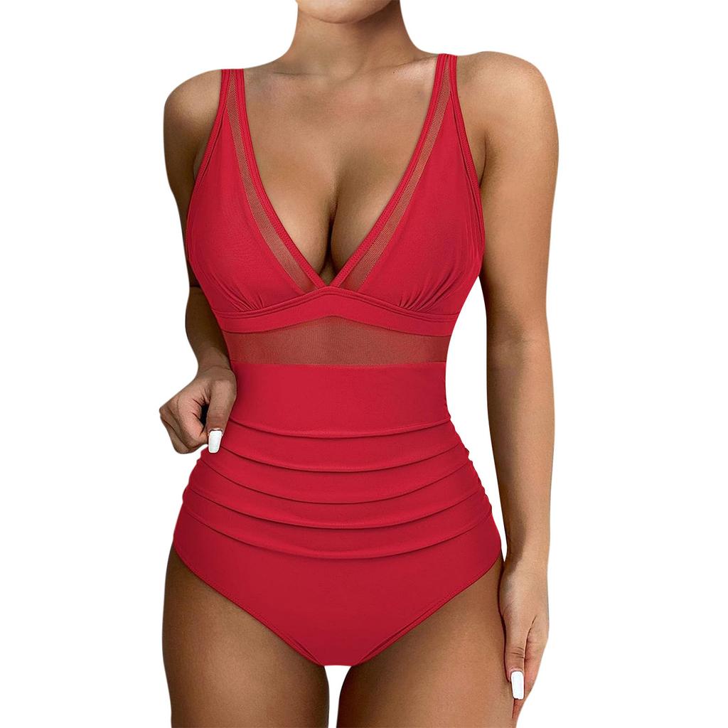 Женский цельный сексуальный бикини в сетку с подкладкой для бюстгальтера без стального бюстгальтера Купальник