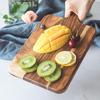 Разделочная доска из дерева с ручкой, прочная деревянная разделочная доска для мяса, сыра, овощей, хлеба, универсальная кухонная сервировочная доска