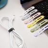 20Pcs Data Cable Ties Waterproof Elastic Clear Marking Cable Ties Lightweight Cord Organizers with Logo
