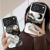 Кластер Снежных Гор Для iPhone 17 Pro Max 16 E 15 Plus 14 Pro 13 12mini 11 Air XS Max 5 6 7 8Plus SE Черный Стеклянный Чехол для Телефона