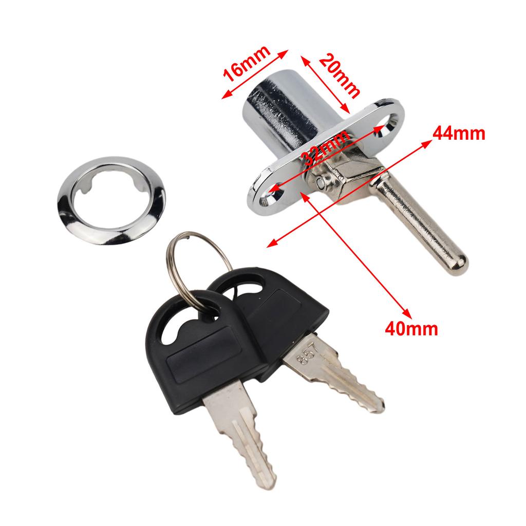 Drawer Lock Cylinder Triple Lock Desk Cabinet Drawer Front Lock With Keys Office Desk Furniture File Cabinet Lock Head