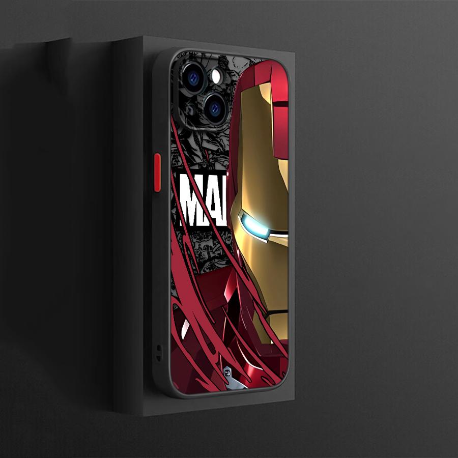 Marvel Spiderman Ironman Back Phone Cover Case for iPhone 17 Pro Max XS XR 16 Plus 7 8 SE 13 Mini 14 17e Air 11 12 15