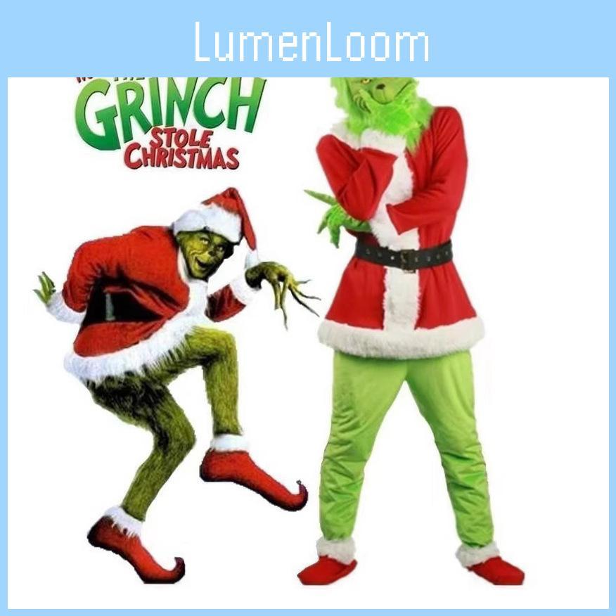 Halloween And Christmas Grinch Stole Christ Cosplay Costume Accessory Set For Party Wear