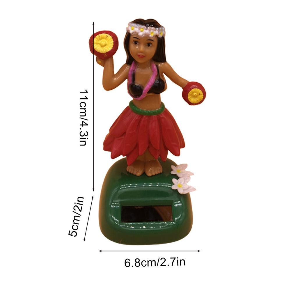 Солнечная энергия Гавайская девушка танцующая кукла креативная Гавайская танцовщица качающая головой качающая голова Гавайи автомобильное украшение подарок