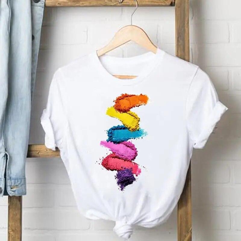 Tee Shirt Lady Love Heart Eye Lashes Clothes Female T Women Top Short Sleeve Casual Fashion Tshirt Summer Graphic T-shirts
