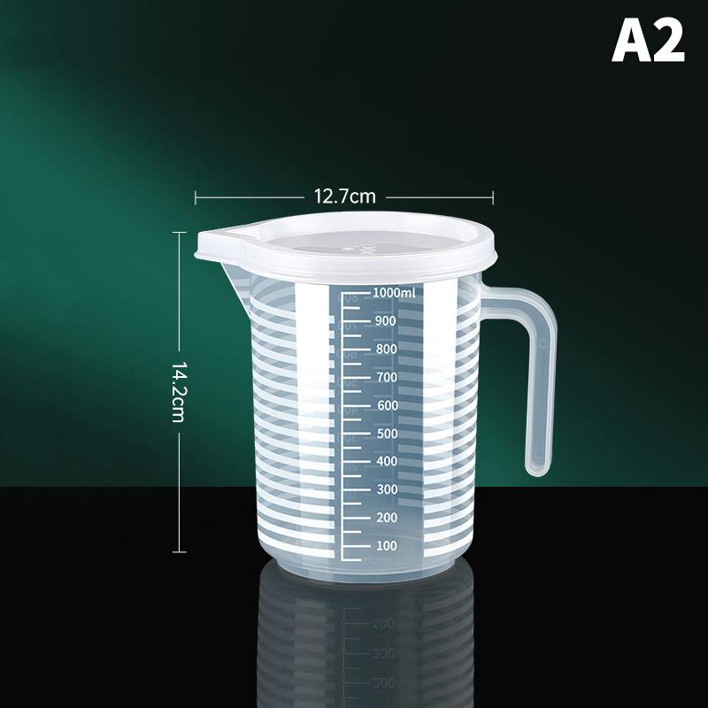 Scale Measuring Cup With Lid Milk Tea Shop Specific Measuring Bucket Large Capacity Scale Transparent Cup Kitchen Baking Supplie
