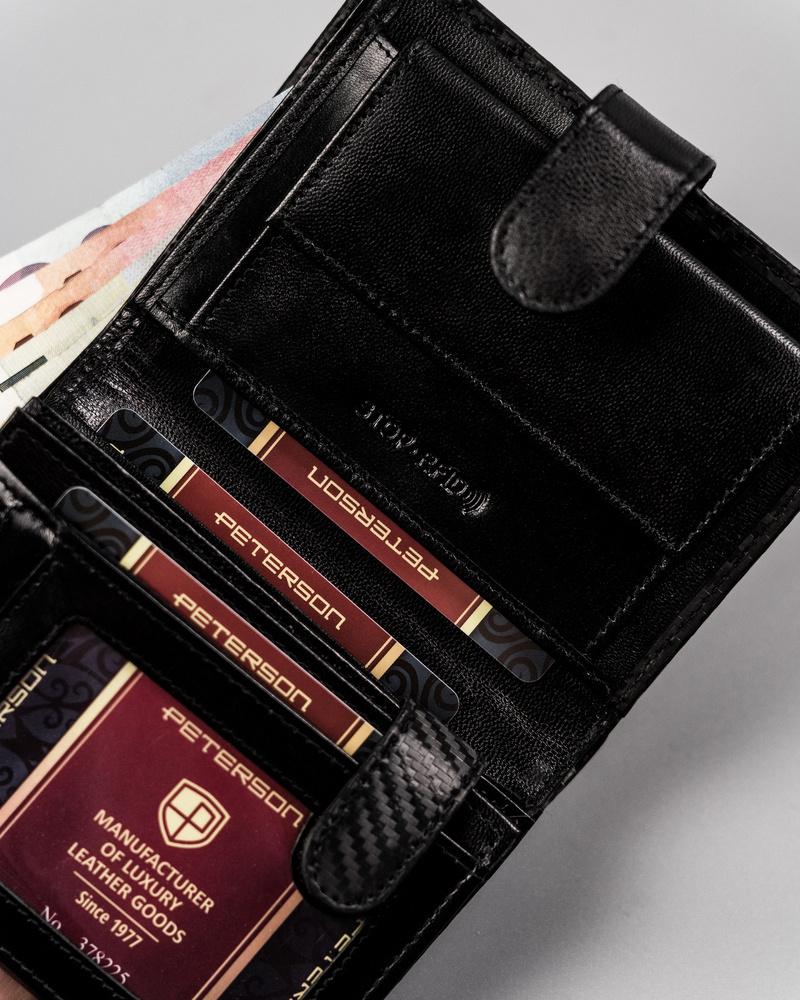 Carbon Leather Card Wallet - Peterson