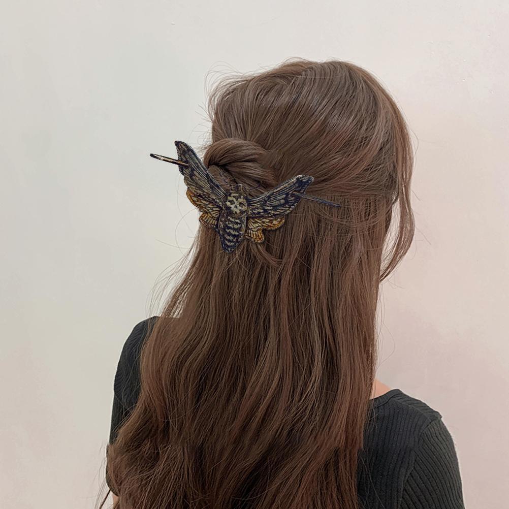 Заколка для волос в виде скелета на Хэллоуин, палка, слайд с палкой, ретро-готическая заколка для волос в виде кости, палочки, шпилька для волос f