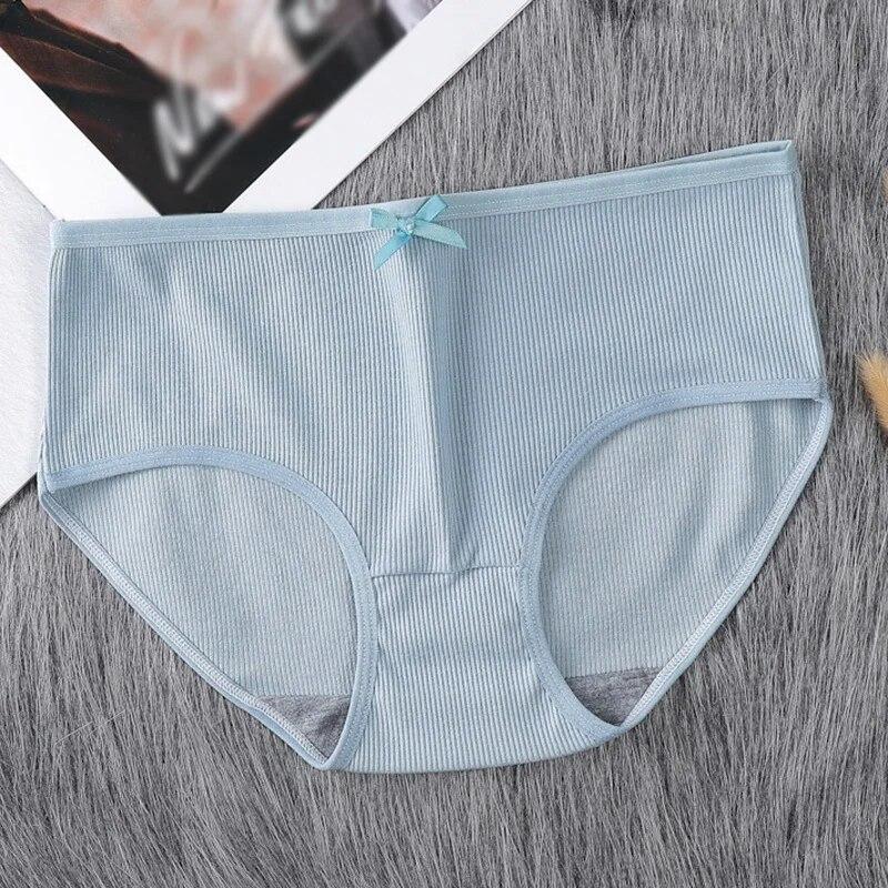 Sexy Women's Underwear Seamless Panties Plus Size Lingere Solid Color Briefs Mid Waist Comfortable Underpants