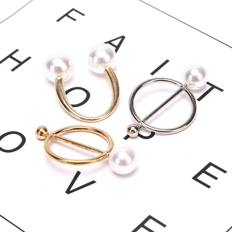 Жемчужная брошь, пряжка для шелкового шарфа, женская шаль, зажим для шарфа, ювелирные аксессуары