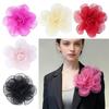 Handmade Oversized Yarn Flower Fairy Style Flower Corsage Elegant Dress Pin  Women