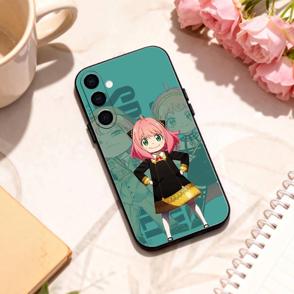 Anya F-Forger Spy x Family phone Case For Samsung Galaxy A73,A72,A71,A70,A53,A52,A51,Others Soft Black Shell