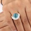 Natural Blue Cat's Eye Gemstone 925Sterling Silver Handmade Jewelry Stylish Ring RR-48-42
