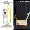 KEYSION Crossbody Strap Phone Case for Samsung A51 4G Cute Cartoon Long Lanyard Mirror Shockproof Cover for Galaxy A51