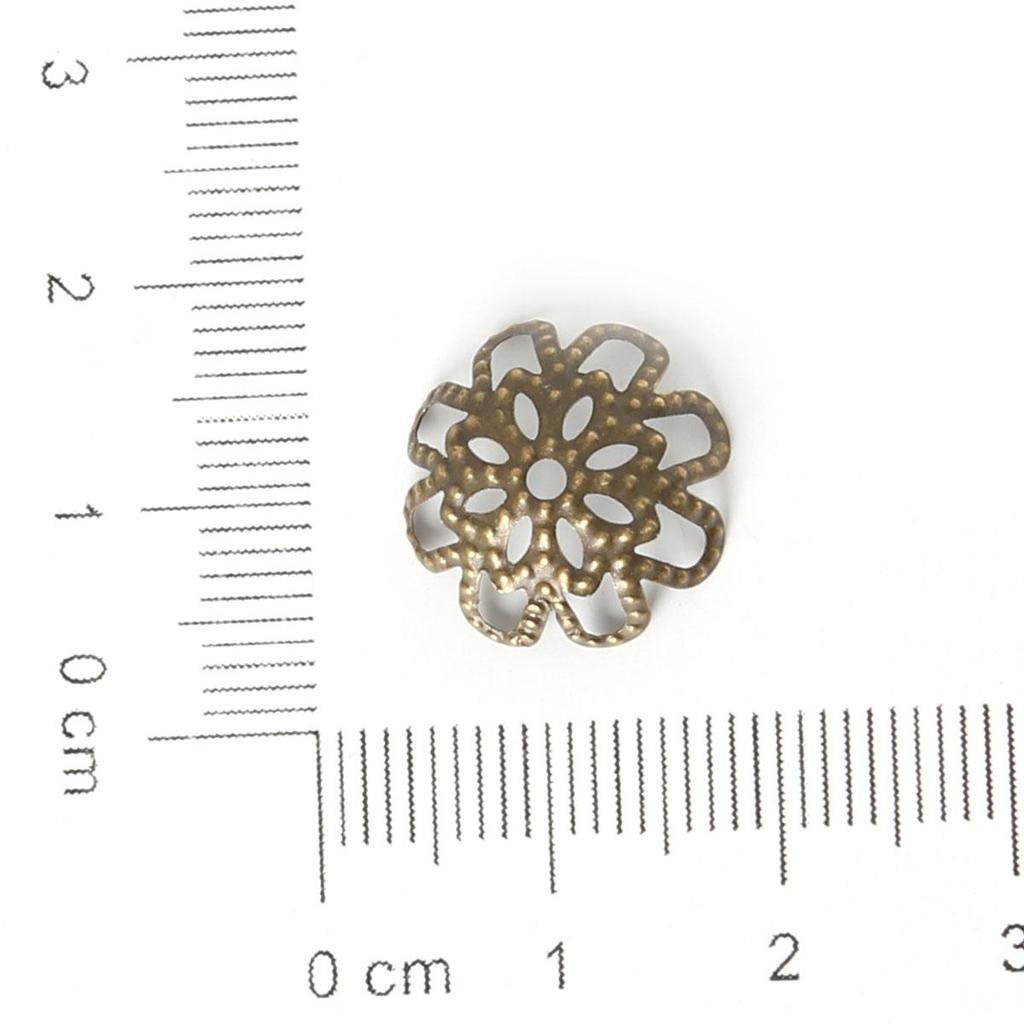 Mix Color Metal Flower Petal End Spacer Hallow Beads Caps Charms Bead Cups For Jewelry Necklace Making Supplie
