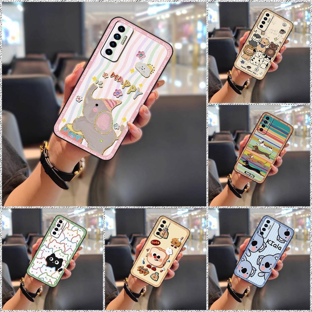 Прочный пылезащитный чехол для телефона Tecno Camon17P Противоударная задняя крышка Полная защита Ударопрочный Водонепроницаемый Силиконовый Мультяшный