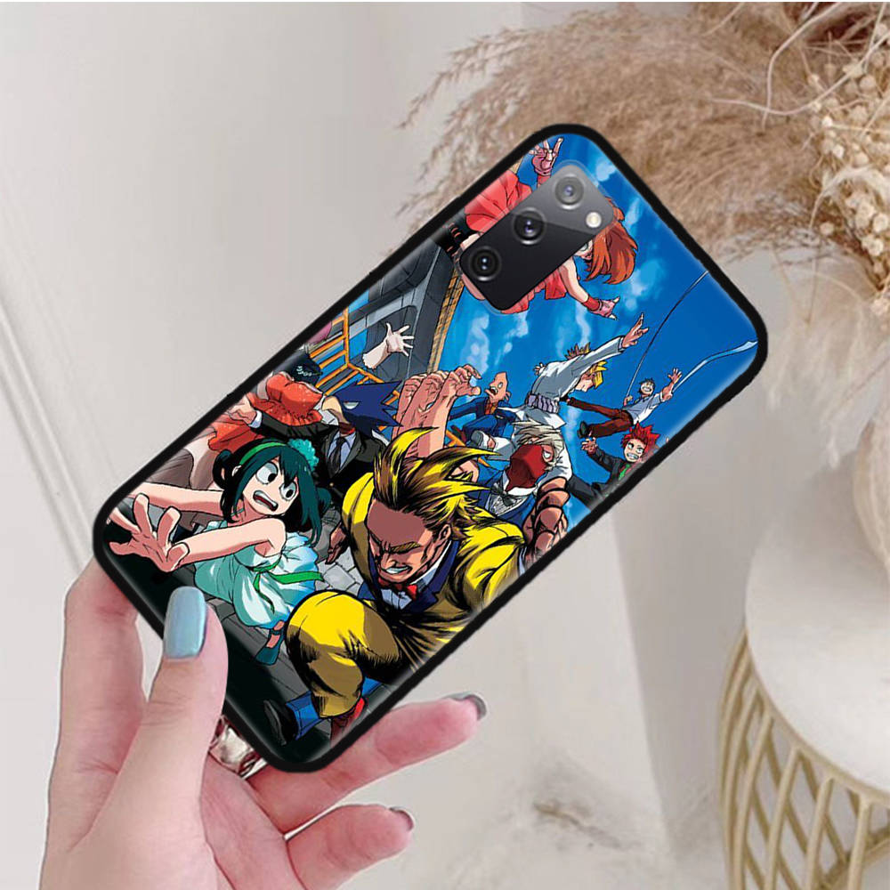 Черный чехол для Xiaomi Poco X6 X4 M5 M6 F5 F6 C65 C55 C50 C51 C40 Pro Redmi 14C A3X 13C 12C 11T 10A 9C Note 7 6 8A Plus W-49 My Hero Academia