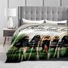 Glamorous Women with Coffin for all seasons blanket lunch break throw gift