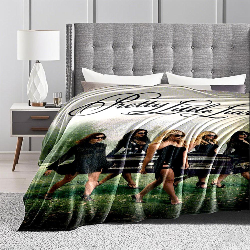 Glamorous Women with Coffin for all seasons blanket lunch break throw gift