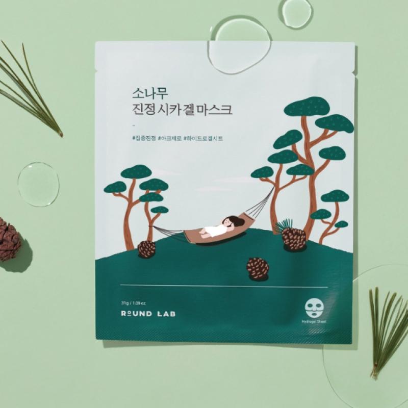 ROUND LAB [новое покрытие AdhesiOn] Маска-гель Round Lab Pine Soothing Cica, 1 шт. 