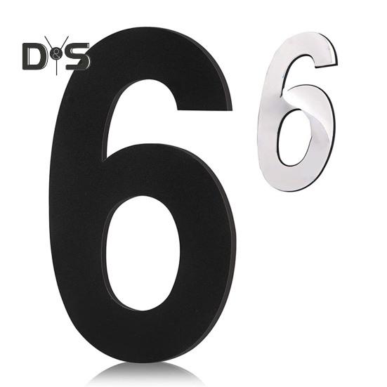 House Door Number Punch Free Self-adhesive Rustproof Corrosion Resistant Easy Installation Garden Door Address Number