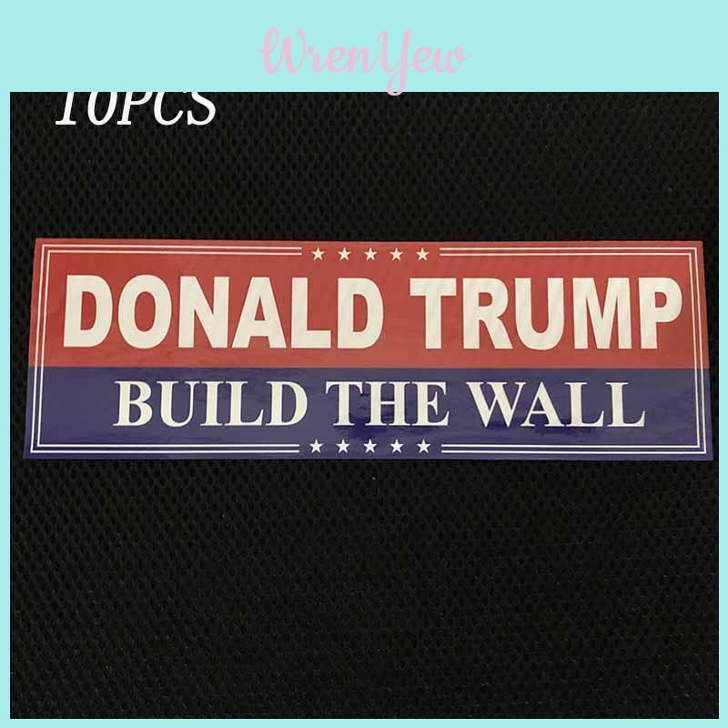 Donald Trump 10pcs Bumper Sticker 2020 Build The Wall Promises Kept Pack Sticker