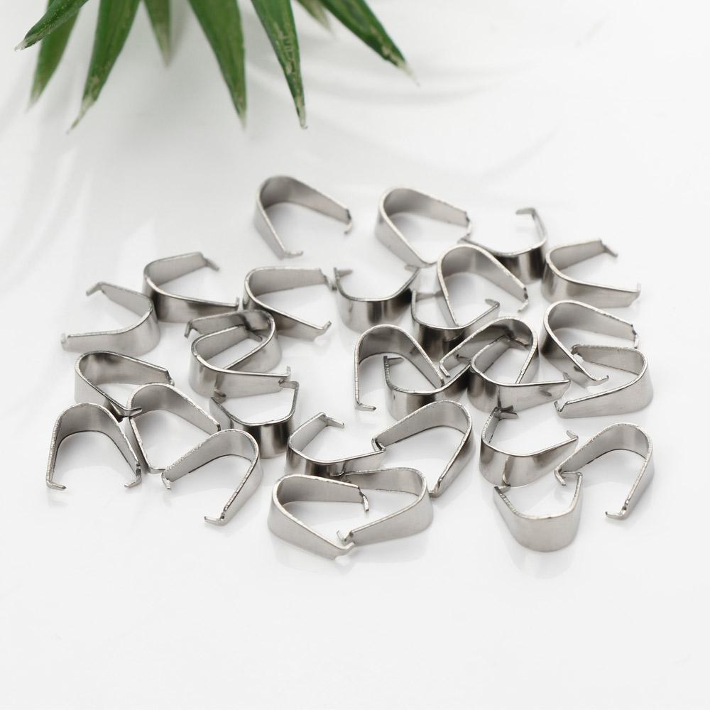 Components Pinch Bail Clasp Pendant Clips Buckle Charm Necklace Hook DIY Jewelry Connector