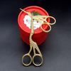 Gold Vintage Stork-Shaped Embroidery Sewing Trimming Dressmaking Craft Shears Cross