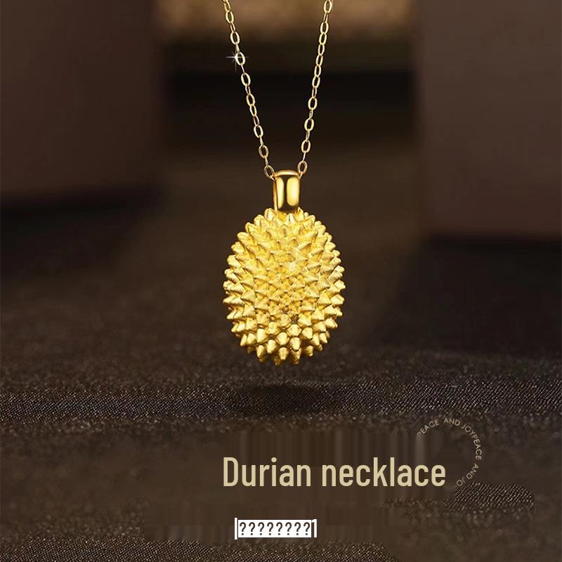 Золотое Ожерелье с Дурианом - Хит Выбора Инфлюенсеров, Уникальное Памятное Украшение на Циси, Подарок на Всю Жизнь.