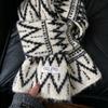 Cold Proof Thick Knitted Scarf Polyester Neck Warmer Aesthetic Fall Winter Scarf  Photography Use