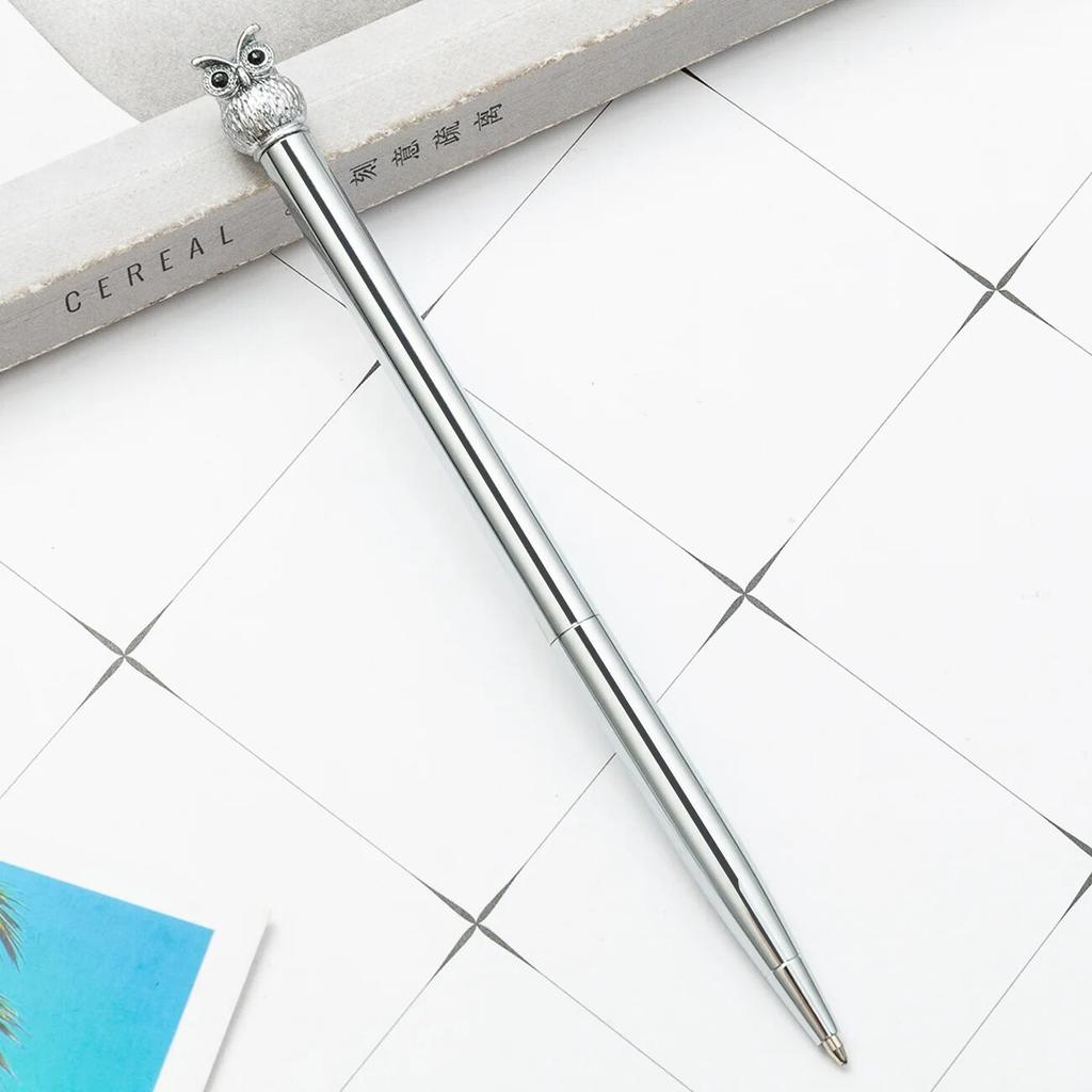 1 шт. шариковая ручка Сова Любовь Кристалл Свадебная металлическая медная ручка офисные школьные принадлежности канцелярские принадлежности