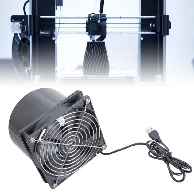 12cm USB Brushless Exhaust Fan with USB Cable for 3D Printer Enclosures and Soldering Stations Efficient Fume Extraction
