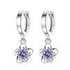 Ear Rings Plum Silvering Earrings Women's Simple Plum Peony Flower Earrings Earrings