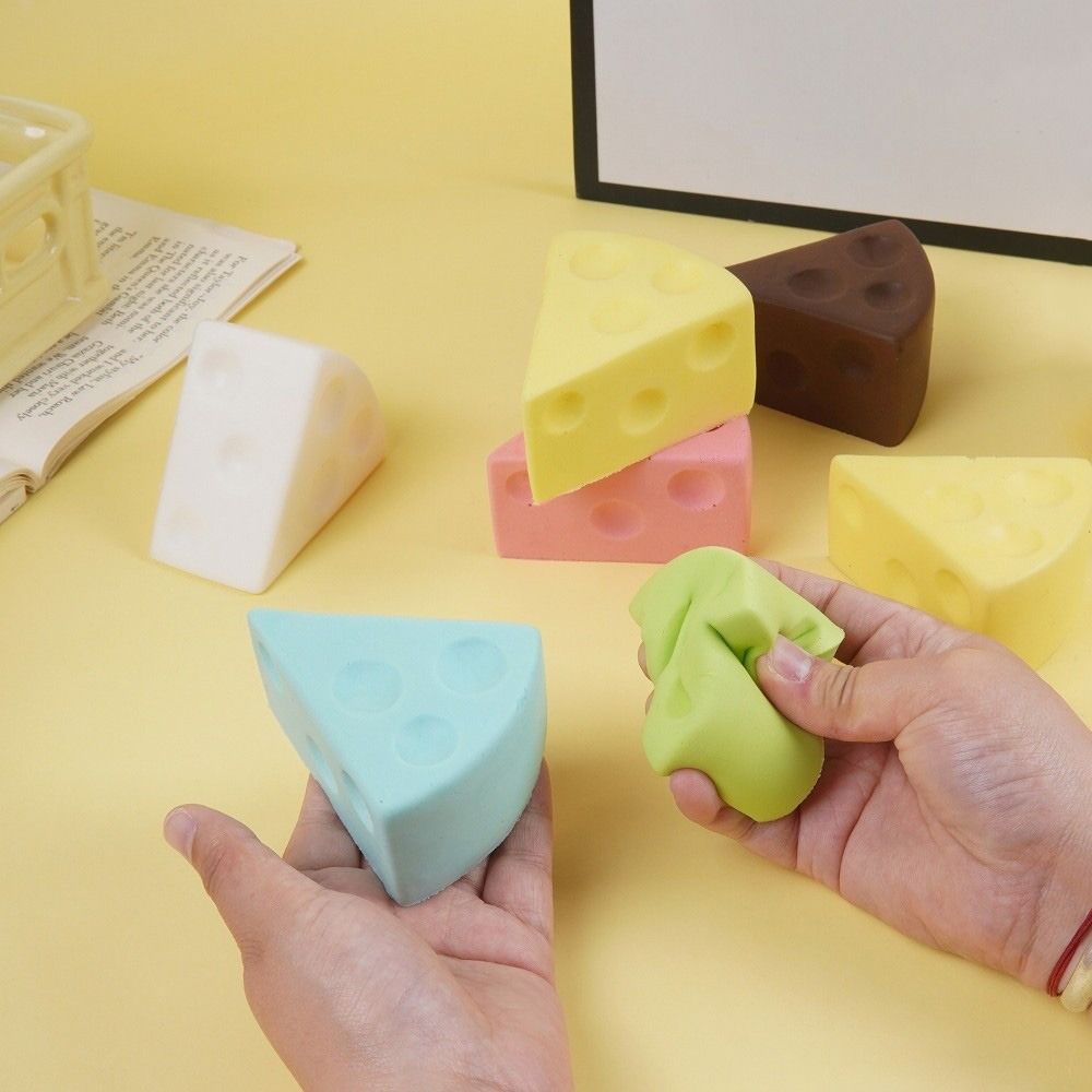 Realistic Cheese Squishy Toy Super Soft Slow Rebound Fidget Toy Cheese Pinch for Kids Adults