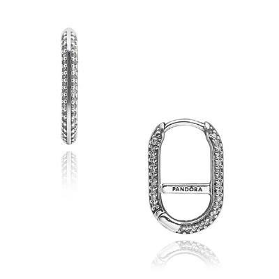 299682C01 Pandora Mi Pave Link Одиночные серебряные серьги