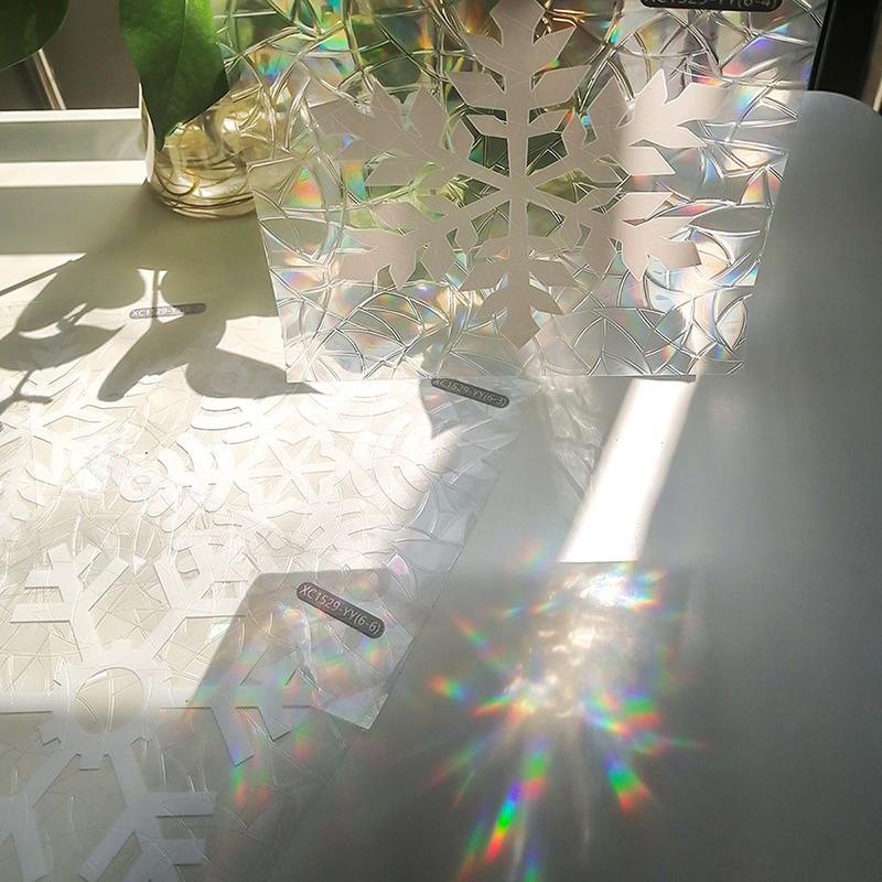 6 шт. Ловец солнца Снежинка Наклейка на окно Электростатическая Съемная Наклейка на стекло Снежинка Рождественское Украшение для спальни Гостиной