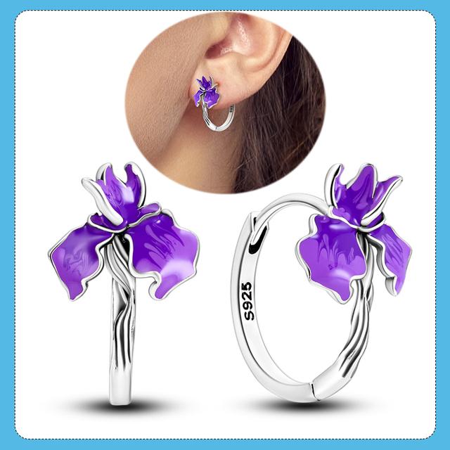 Новые цветные циркониевые перья художника, асимметричные серьги, серьги-кольца из серебра 925 пробы для подростков, ювелирные изделия для женщин