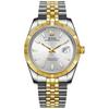 Automatic Mechanical Watch Simple Business Waterproof Gold Silver White Watch Male Fashion Present [BUREI] Men's
