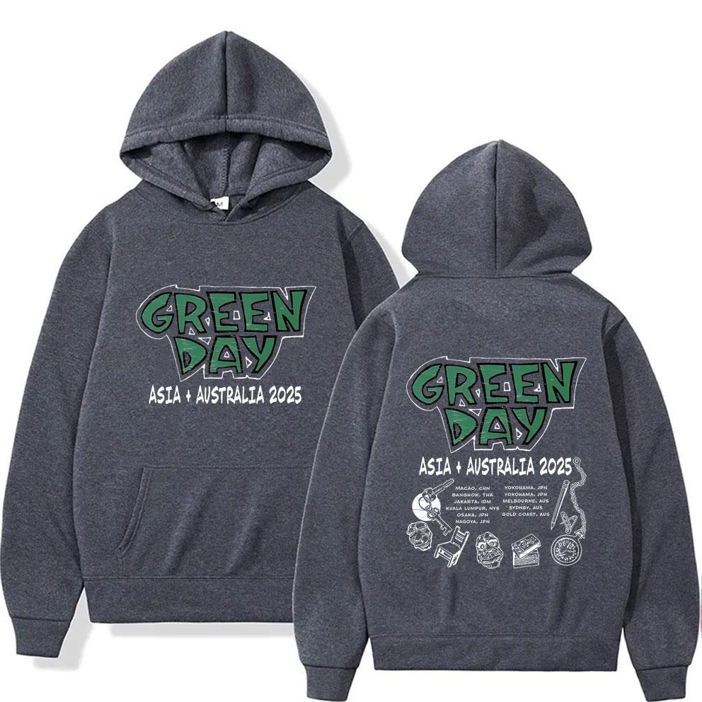 Лимитированная панк-группа Green Day Азия Австралия Худи Мужская одежда Мода Готика Рок Оверсайз Худи Мужские Винтажные Худи