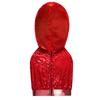 Sleeveless Backless Hooded Crop Top for Girls: Front Zipper Sparkling Sequins Dancewear for Hip-Hop Jazz Performance