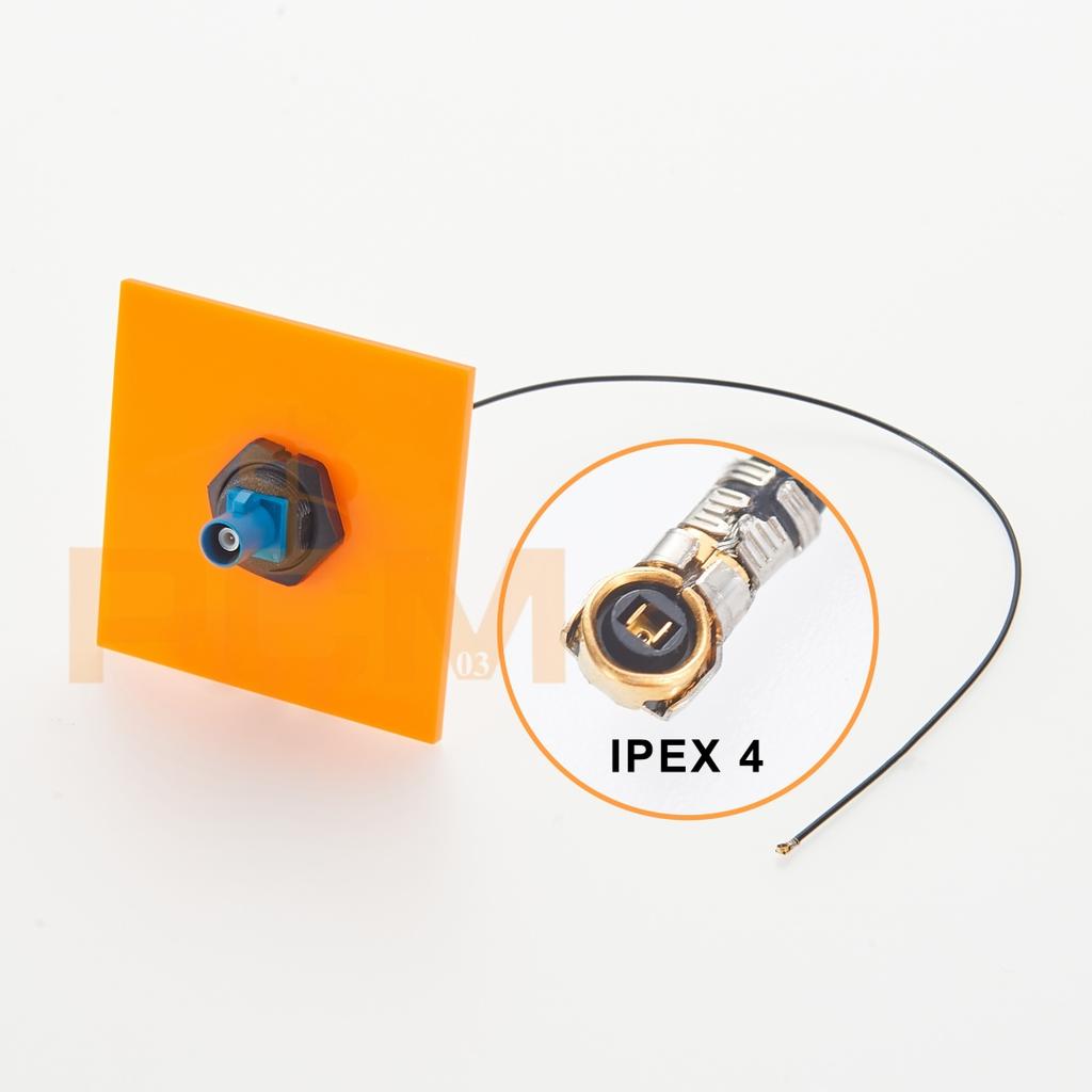 MFH4 to Fakra RF Coaxial Cable Panel Mount Plug Male Connector Compatible Ipex Mfh3 U.FL for Antenna, In-car Camera, GPS, LTE/5G