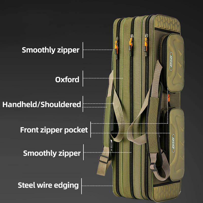 Многофункциональная водонепроницаемая сумка для удочек, сумка для рыболовных снастей, легкая сумка для удочек, вместительная сумка для удочек для соленой воды