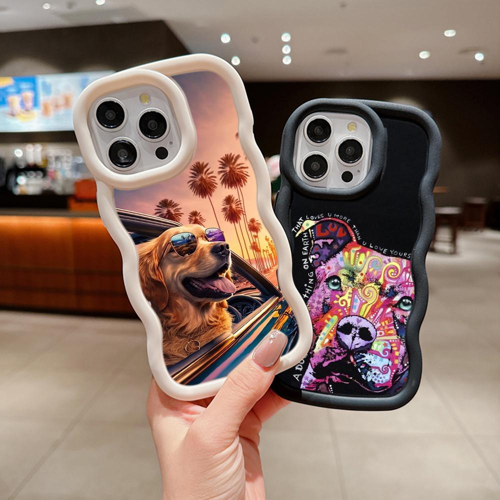 Ae76 Dog Color Doodle Design Art Защитные чехлы для телефонов для iPhone 14 13 Pro Max 11 12 15 Plus XR Infinix Hot 40i Smart8 Tecno Big Wave Задняя крышка из ТПУ