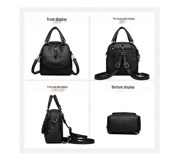 Женский универсальный рюкзак из ПУ кожи - Большая вместимость, повседневная сумка, школьный рюкзак