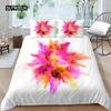 3D Tie Dye King Queen Пододеяльник Красочные всплески чернил Стиль Постельное белье для детей Подростки Взрослые Современное искусство Полиэстер Пододеяльник комплект из трех предметов