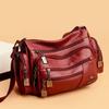 Monochromatic PU Leather Crossbody Shoulder Bag for Women  High Capacity  Simple  Wide Handle Bucket Style  Fashionable