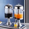 Stainless Steel Buffet Juice Dispenser with Faucet - Large Capacity Cold Drink Machine, Single or Double Head Options